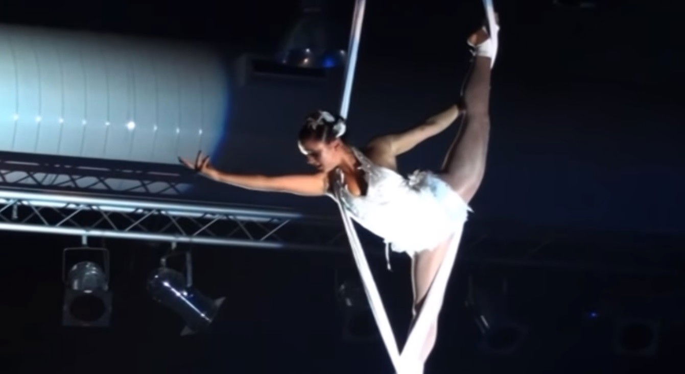 Video Aerial Silk Displays  London