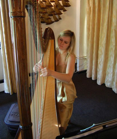 Warming up before the ceremony