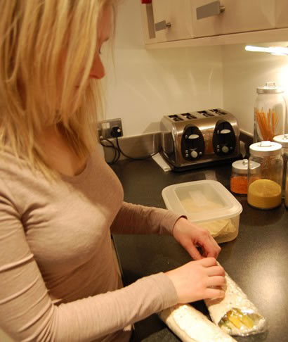 Making vegetarian lunch
