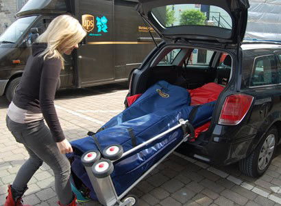 Gettiing the harp into car