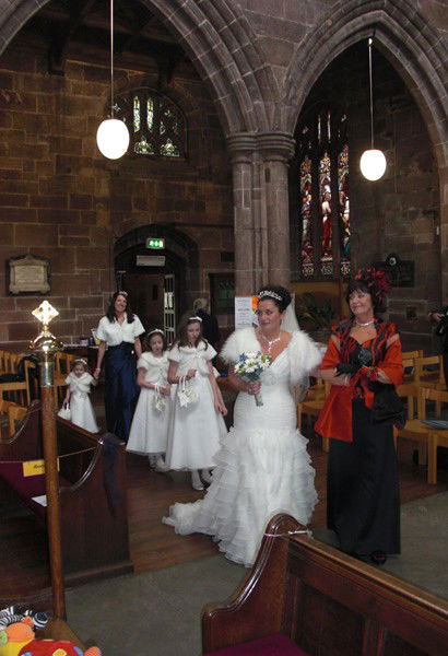 Walking up the aisle