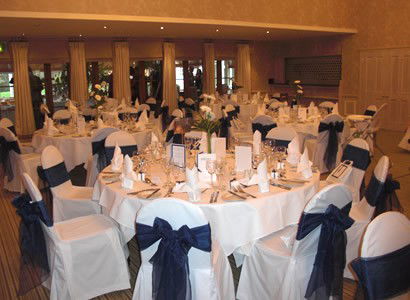 Wedding breakfast room set up