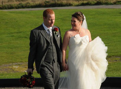 Bride and groom idyllic grounds