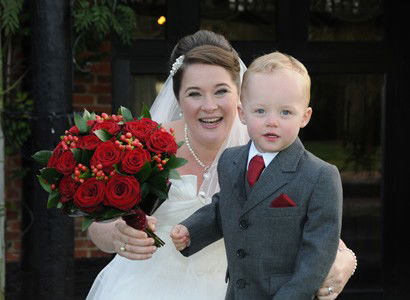 Bride and pageboy