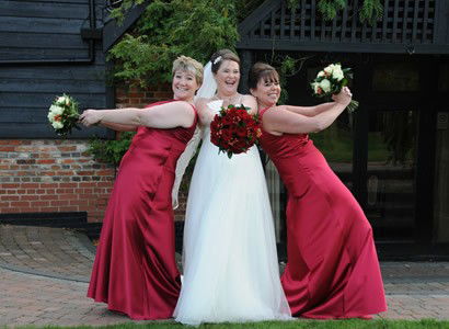 Bride and bridesmaids