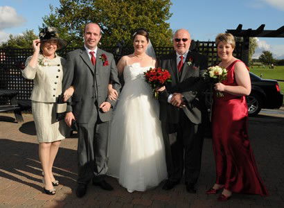 Bride and groom family