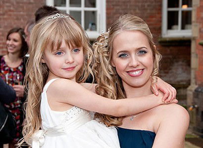 Bridesmaid and flower girl