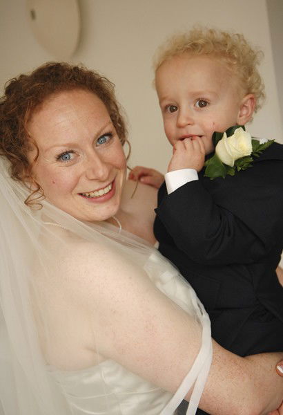Bride and son