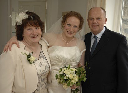 Bride with parents