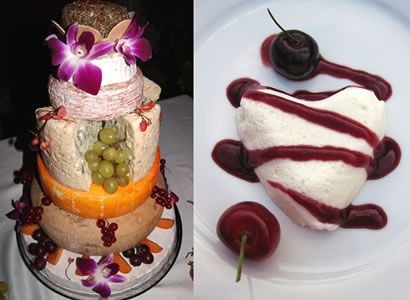 Tower of Cheese for the wedding cake and Coeur de la Creme deserts