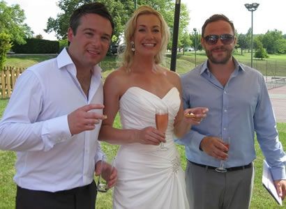 Dave, Alison and best man Joe (who's also lead singer with Alive's very own 'Hipster')