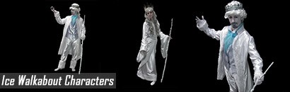 Ice Walkabout Characters for hire for corporate events