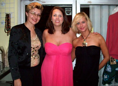 In the dressing room with musicians