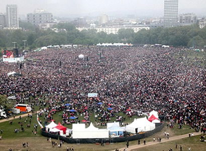 Aerial view of Hyde Park