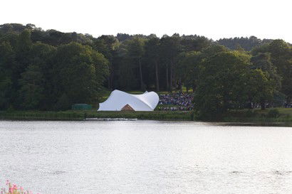 Lake and stage set up