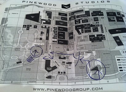 Map of Pinewood Studios