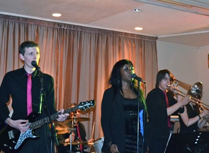 Band performing on stage