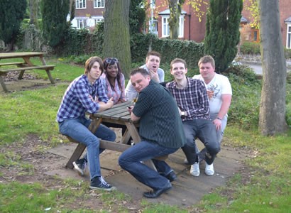 Band meet up at the venue