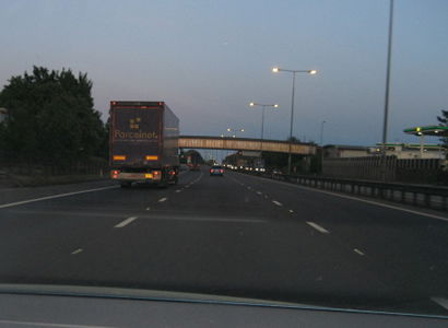 Driving home on M1 motorway