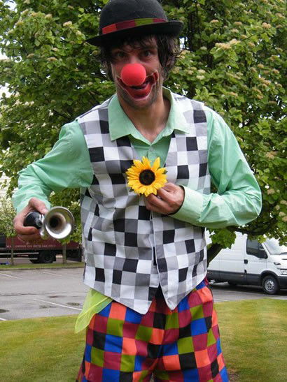 Clown performing