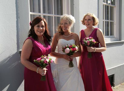 Bride and bridesmaids
