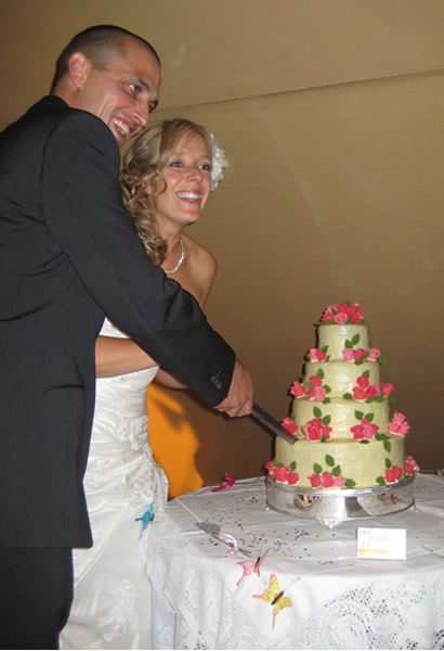 Cutting the cake