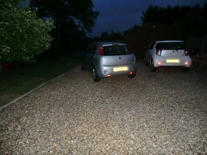 Arrive home after dark