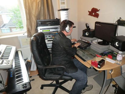 Richard in the recording studio