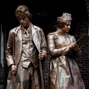 Doctor and Nurse Living Statues Street Performer Leicestershire