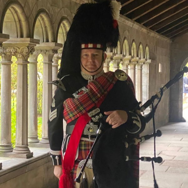 Traditional Scottish Bagpiper