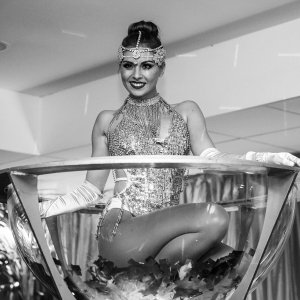 Champagne Glass Showgirl Giant Champagne Glass Showgirl Dancer Merseyside