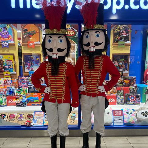 Giant Nutcracker Heads Christmas Entertainer Kent