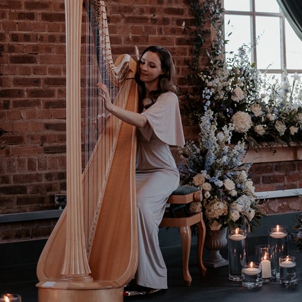 Elegant Harp Harpist Greater Manchester