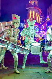 LED Drummers Street Performer Newcastle upon Tyne