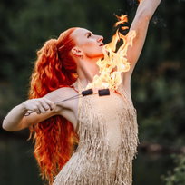 Fire Artist Rebecca Red Fire Performer Leicestershire