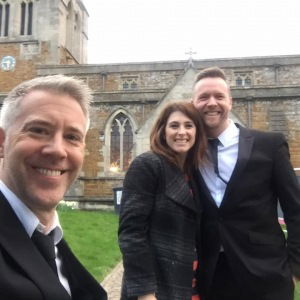 Posing with the most wonderful Lady Maria-Belen Parker (MB) at her stunning 50th Wedding Anniversary West End Encore Solo Artist, Duo or Trio Review Charity Event Northamptonshire