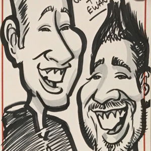 Trevor E booked ToonAru Caricatures for their party in London ToonAru Caricatures Caricaturist Review Private Party London