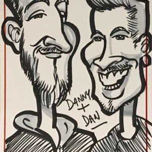 Trevor E booked ToonAru Caricatures for their party in London ToonAru Caricatures Caricaturist Review Private Party London