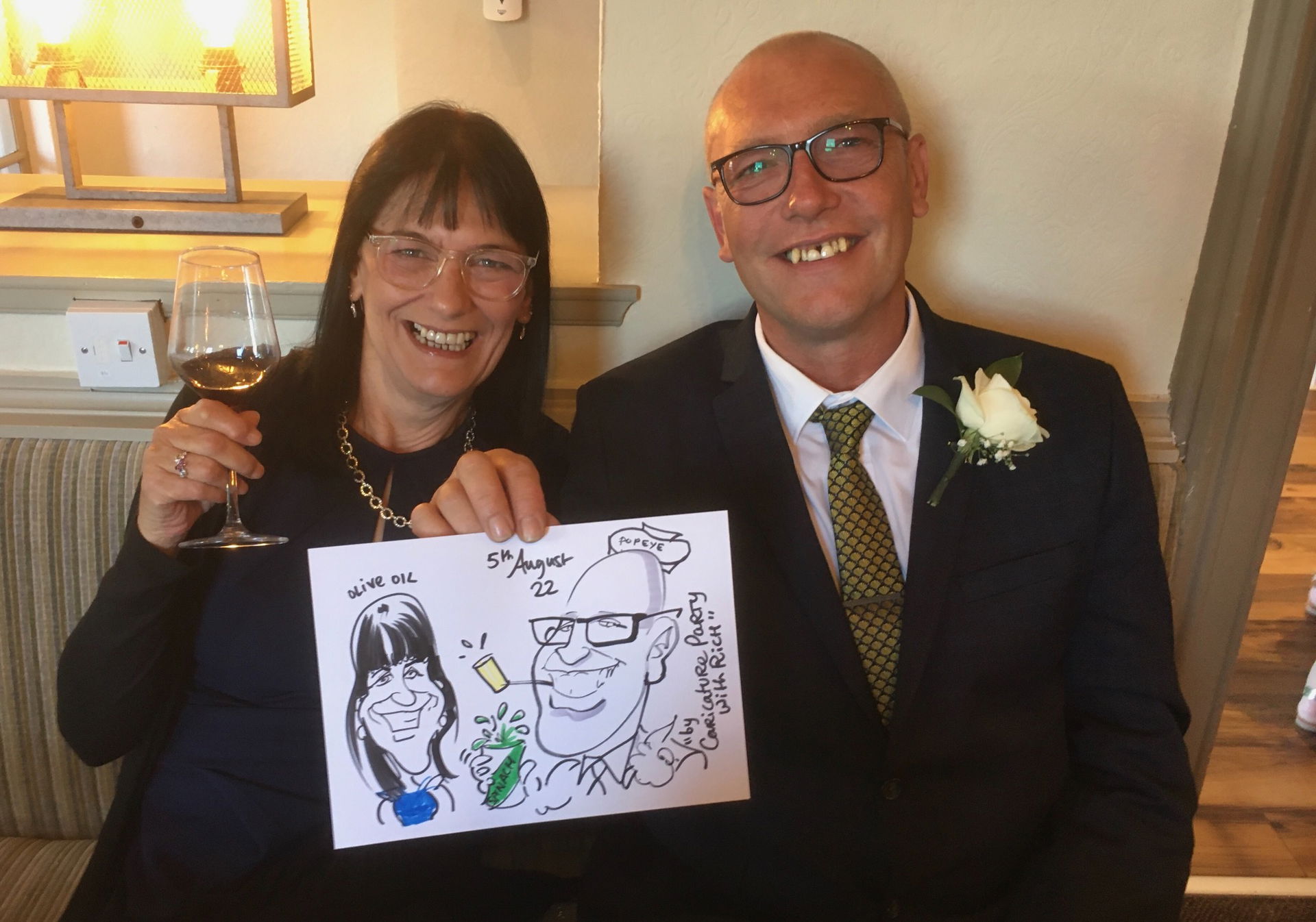 Caricature Party with Rich Caricaturist Review Wedding Staffordshire