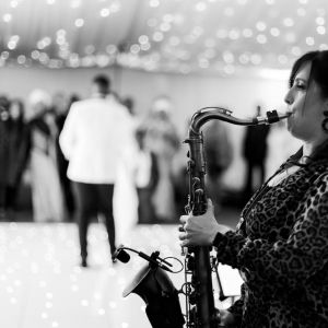 Lawrence A booked Anna for  their wedding at Stockley Pines in London Anna Saxophonist Review Wedding London