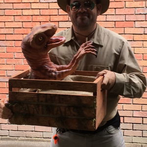 Lorraine A booked Dougie the Dino for  their event in Warwickshire Dougie the Dino Mix and Mingle Entertainer Review Festival / Outdoor Event Warwickshire
