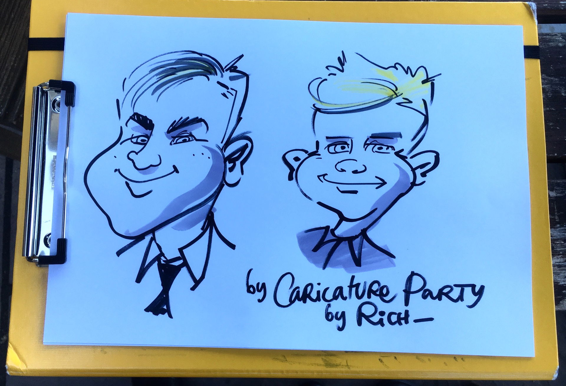 Caricature Party with Rich Caricaturist Review Wedding Staffordshire