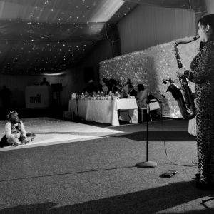 Lawrence A booked Anna for  their wedding at Stockley Pines in London Anna Saxophonist Review Wedding London