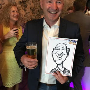 Kate H booked ToonAru Caricatures for their wedding at Langley Abbey in Norfolk ToonAru Caricatures Caricaturist Review Wedding Norfolk