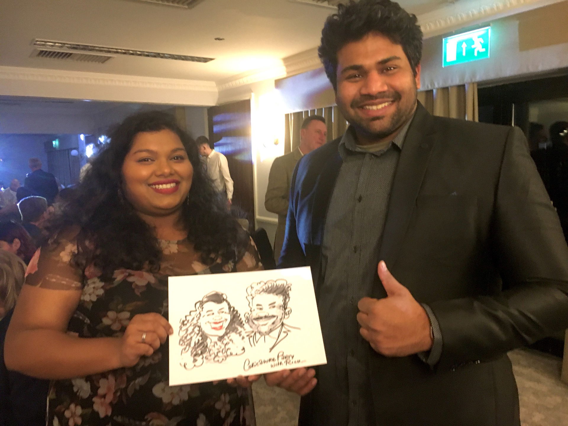 Caricature Party with Rich Caricaturist Review Corporate Event Oxfordshire