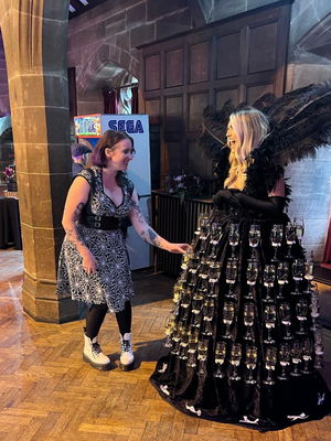 Event Champagne Dress Street Performer East Yorkshire