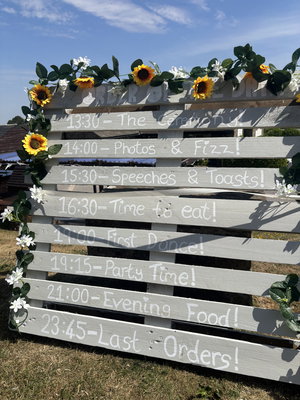 Wedding in Derbyshire on 3 August 2026