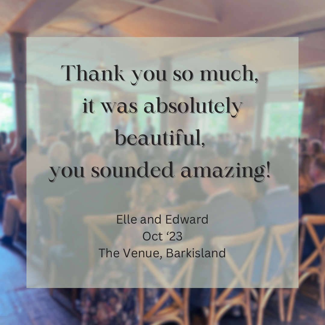 Hannah King Pianist Review Wedding West Yorkshire