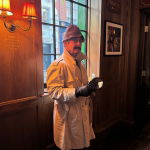 Jessica W booked Charles Haslett as Inspector Clouseau for their party in London Charles Haslett as Inspector Clouseau Lookalike Review Private Party London