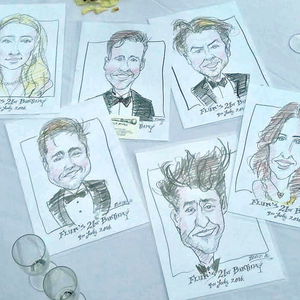 Just a few of the 30+ drawings I did that night